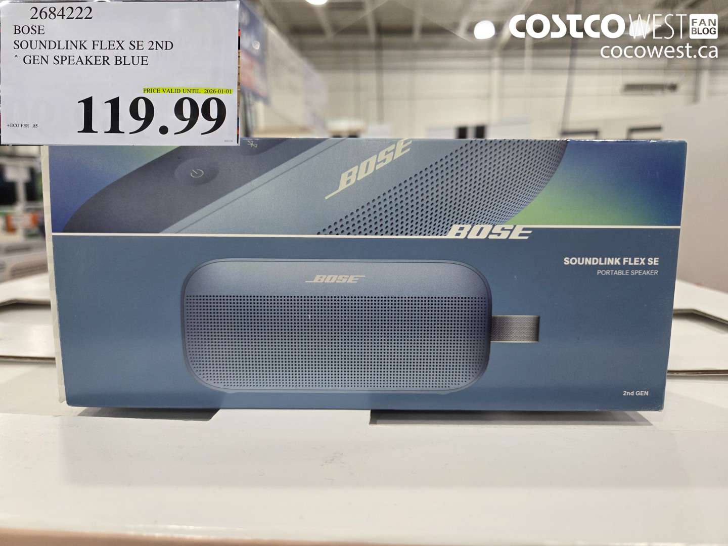 2684222 BOSE SOUNDLINK FLEX SPEAKER 2ND GEN BLUE/BLACK ($40.00 INSTANT SAVINGS EXPIRES ON 2026-01-01) $119.99