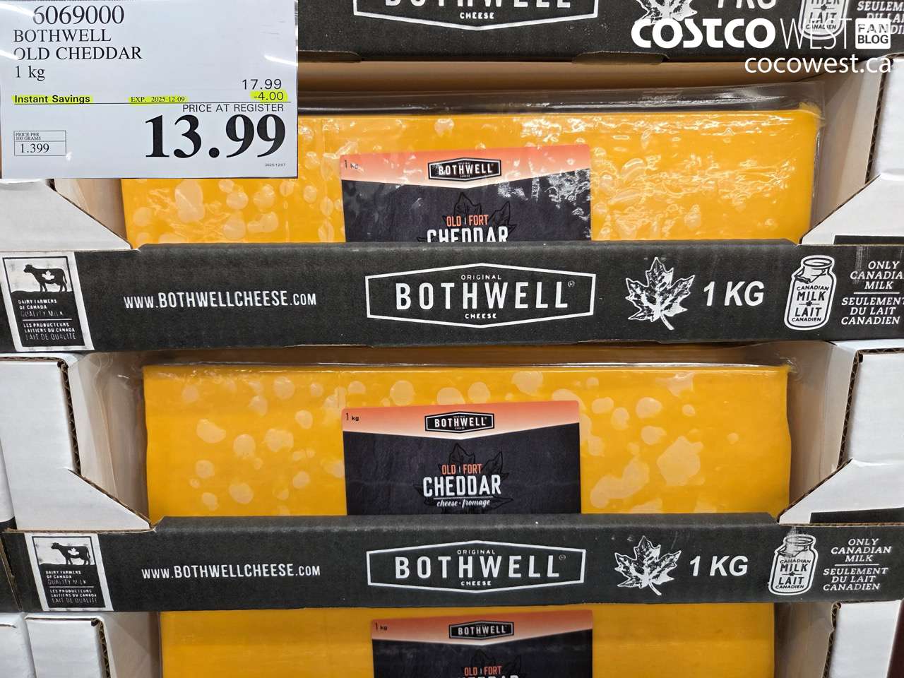6069000 BOTHWELL OLD CHEDDAR 1 KG ($4.00 INSTANT SAVINGS EXPIRES ON 2025-12-09) $13.99