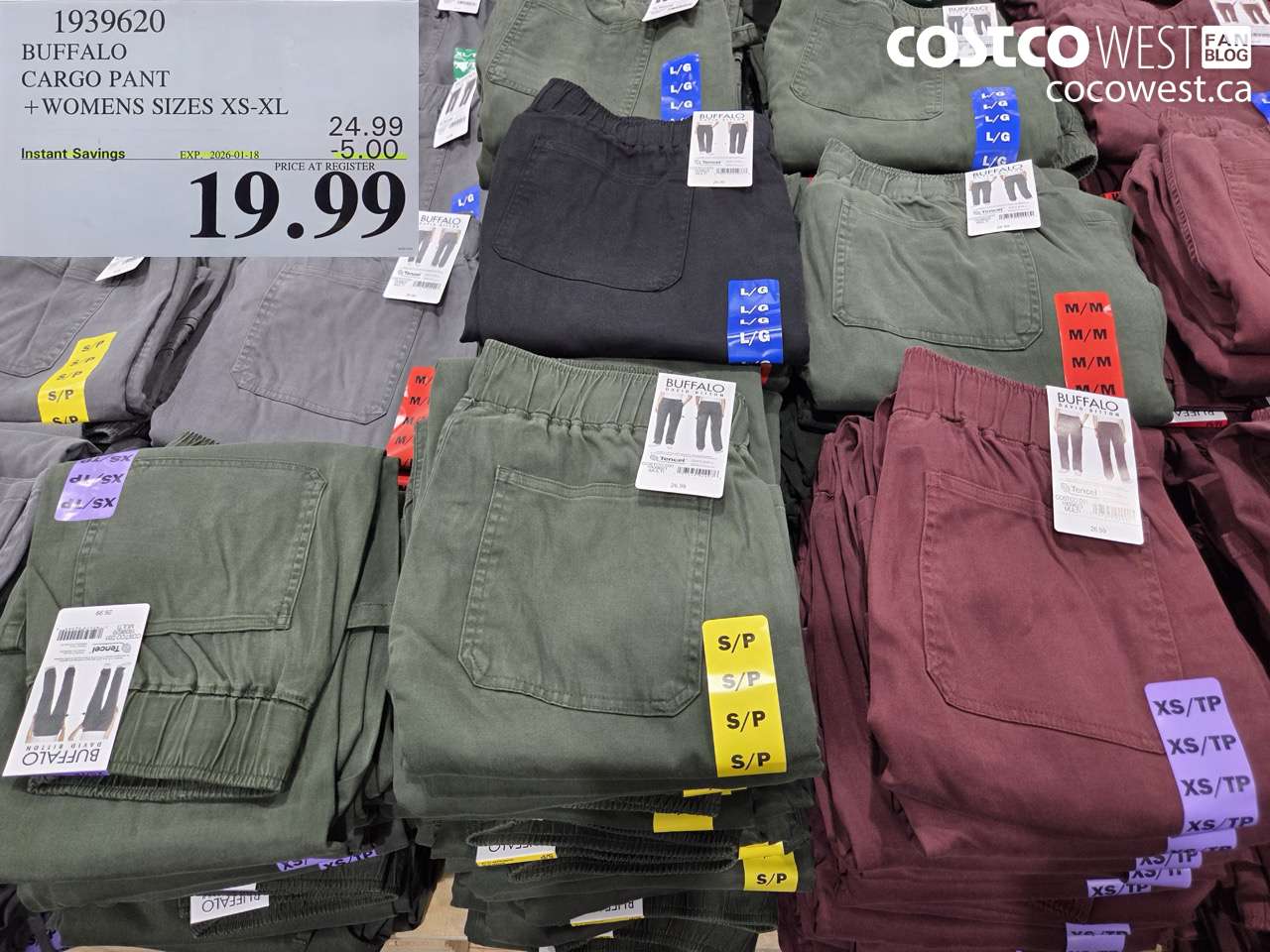 1939620 BUFFALO CARGO PANT WOMENS SIZES XS-XL ($5.00 INSTANT SAVINGS EXPIRES ON 2026-01-18) $19.99