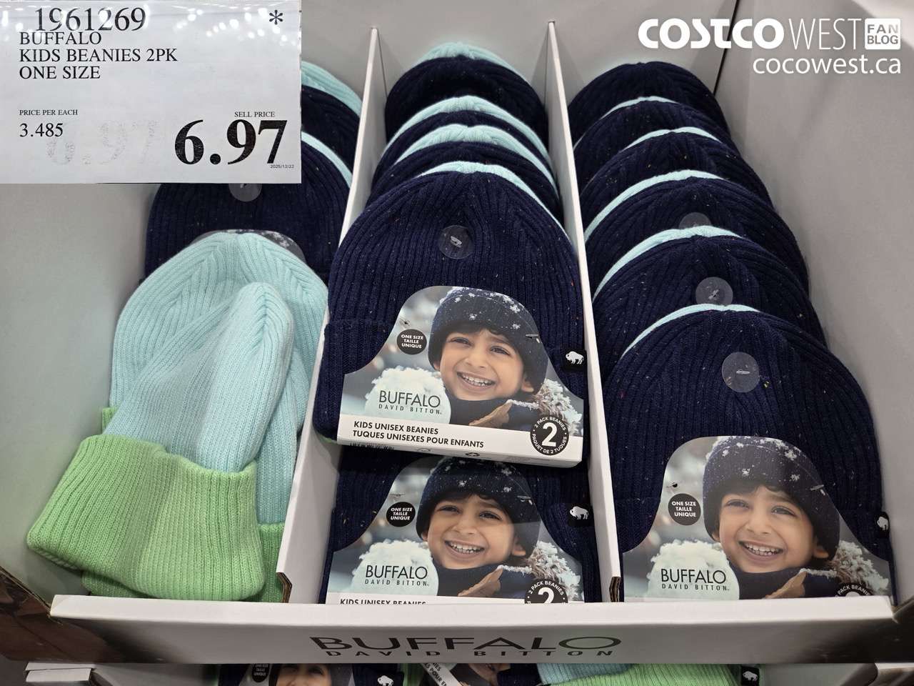 1961269 BUFFALO KIDS BEANIES 2PK ONE SIZE $6.97