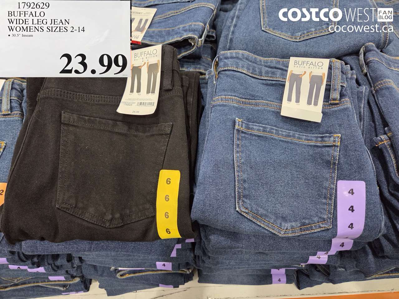 1792629 BUFFALO WIDE LEG JEAN WOMENS SIZES 2-14 $23.99