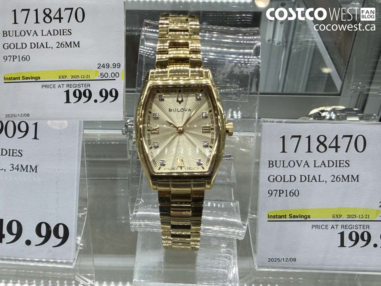 1718470 BULOVA LADIES GOLD DIAL, 26MM 97P160 ($50.00 INSTANT SAVINGS EXPIRES ON 2025-12-21) $199.99