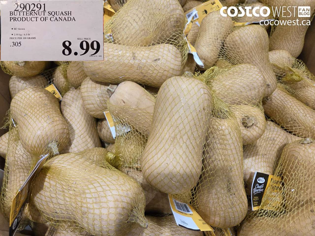 290291 BUTTERNUT SQUASH PRODUCT OF CANADA $8.99