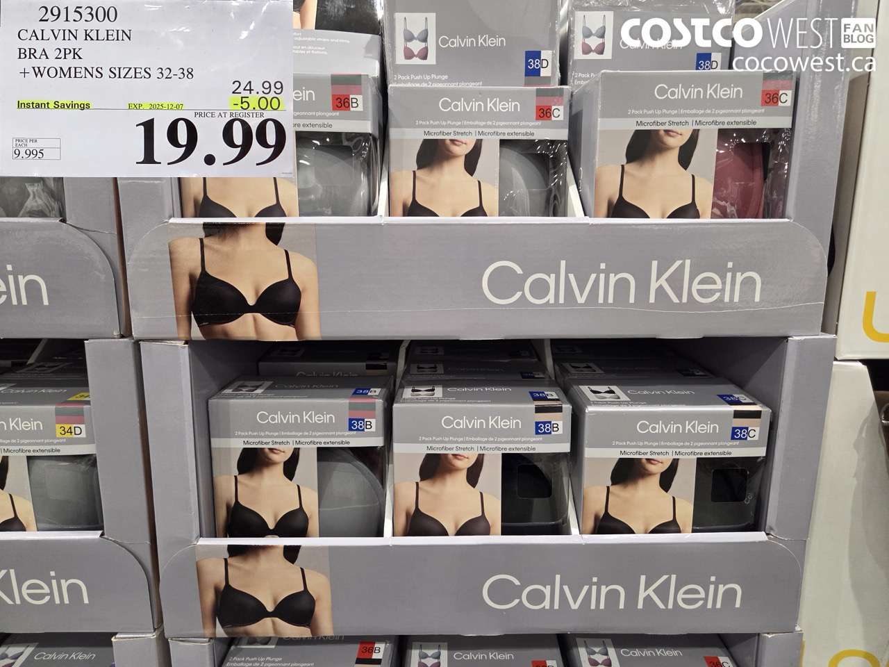 2915300 CALVIN KLEIN BRA 2PK ENS SIZES 32-38 ($5.00 INSTANT SAVINGS EXPIRES ON 2025-12-07) $19.99
