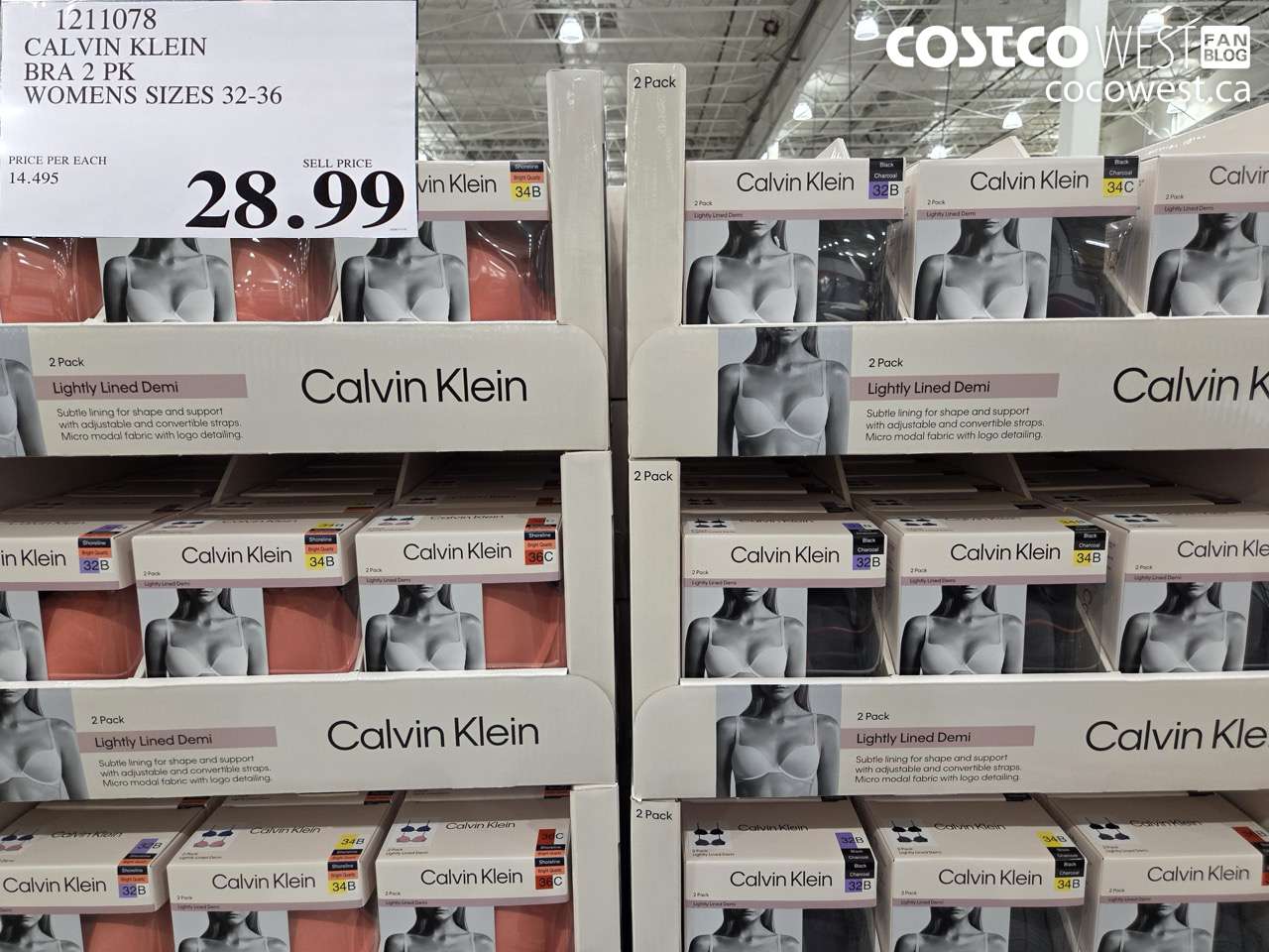 1211078 CALVIN KLEIN BRA 2PK WOMENS SIZES 32-36 $28.99