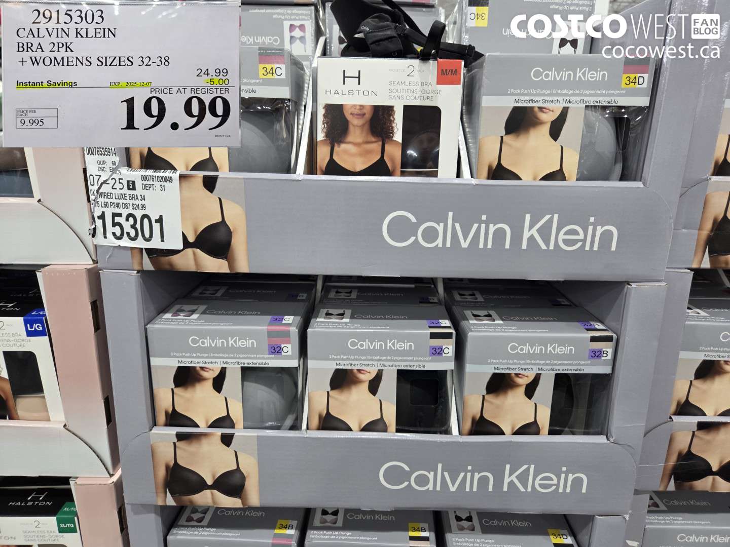 2915303 CALVIN KLEIN BRA 2PK WOMENS SIZES 32-38 ($5.00 INSTANT SAVINGS EXPIRES ON 2025-12-07) $19.99
