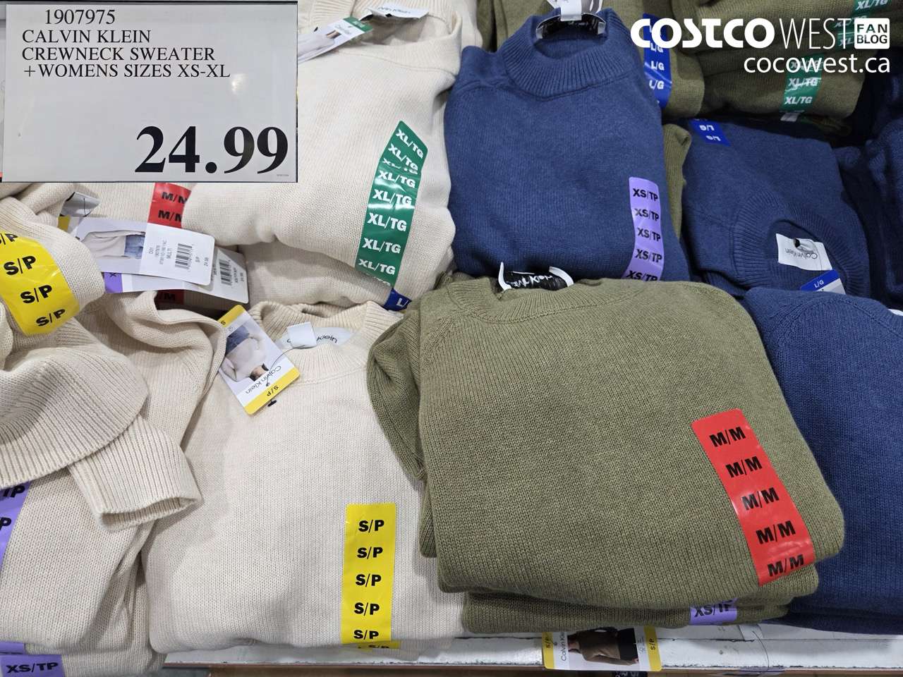 1907975 CALVIN KLEIN CREWNECK SWEATER WOMENS SIZES XS-XL $24.99