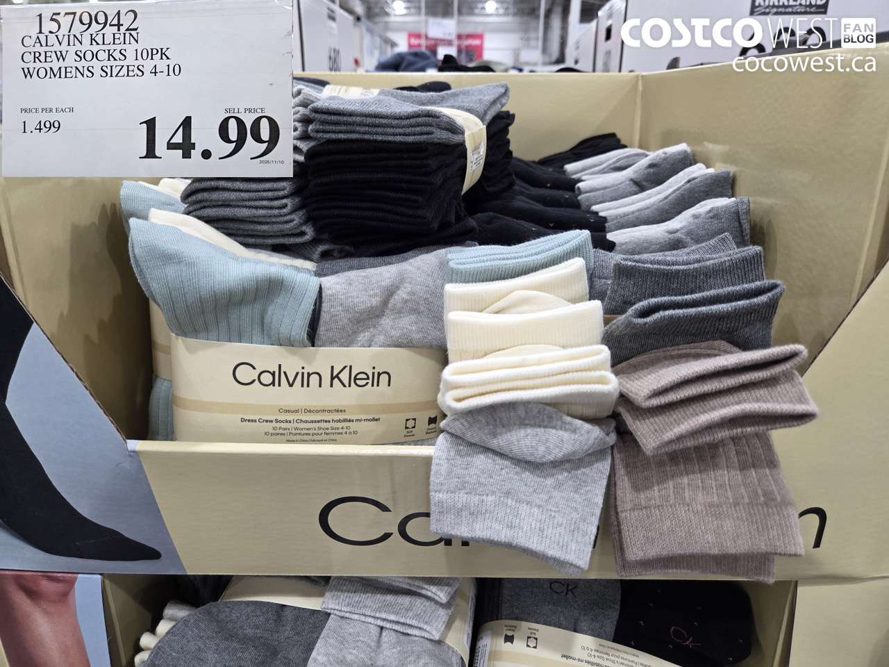 1579942 CALVIN KLEIN CREW SOCKS 10PK WOMENS SIZES 4-10 $14.99