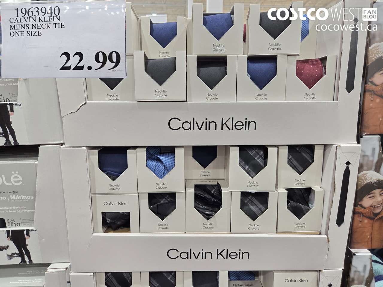 1963940 CALVIN KLEIN MENS NECK TIE ONE SIZE  $22.99