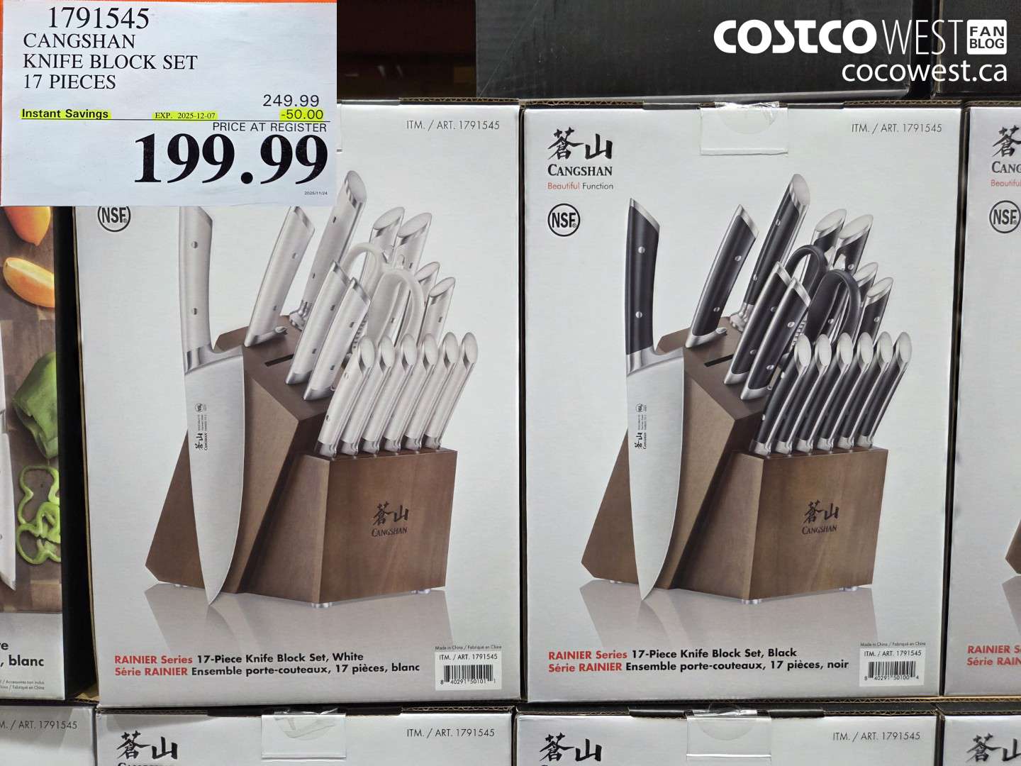 1791545 CANGSHAN KNIFE BLOCK SET 17 PIECES ($50.00 INSTANT SAVINGS EXPIRES ON 2025-12-07) $199.99