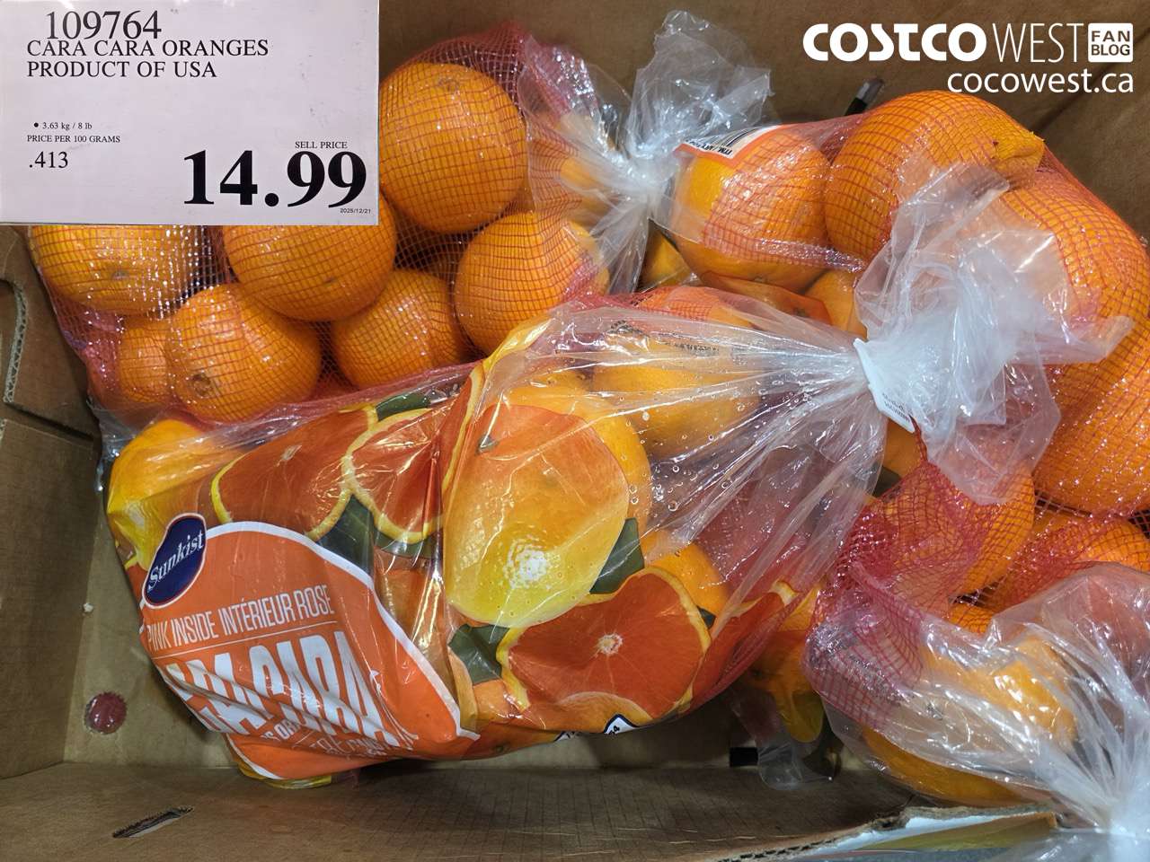 109764 CARA CARA ORANGES PRODUCT OF USA $14.99