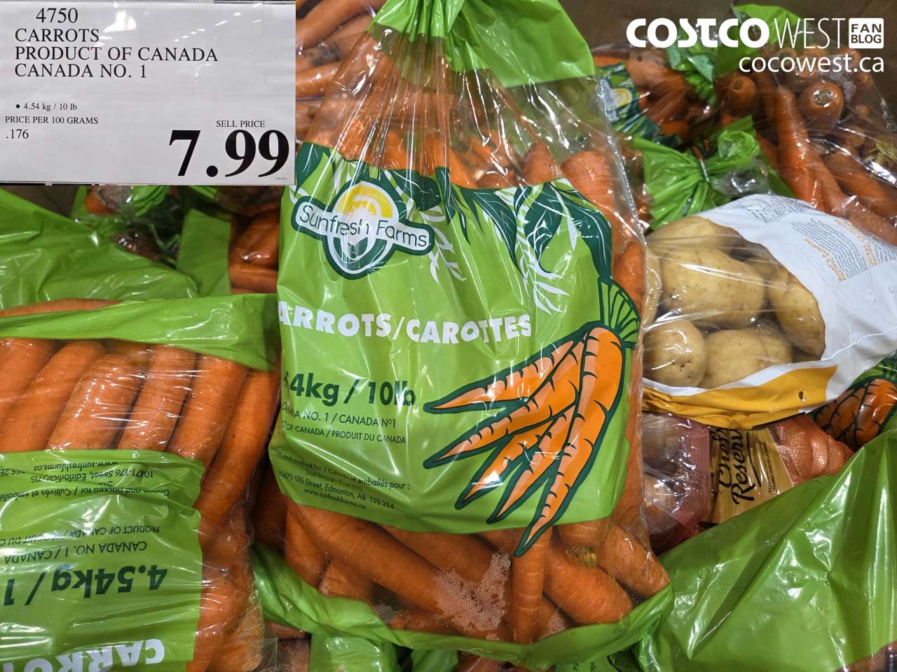 4750 CARROTS PRODUCT OF CANADA CANADA NO. 1 $7.99