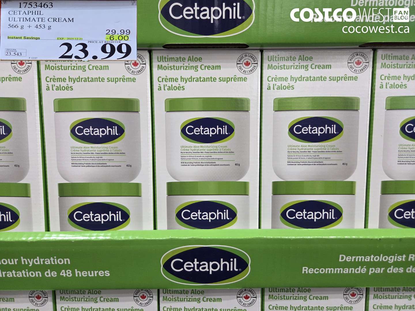 1753463 CETAPHIL ULTIMATE CREAM 566 G + 453 G ($6.00 INSTANT SAVINGS EXPIRES ON 2025-12-21) $23.99