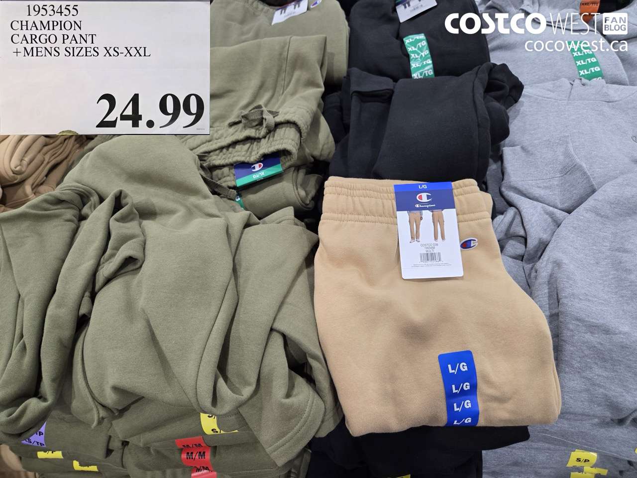 1953455 CHAMPION CARGO PANT MENS SIZES XS-XXL $24.99