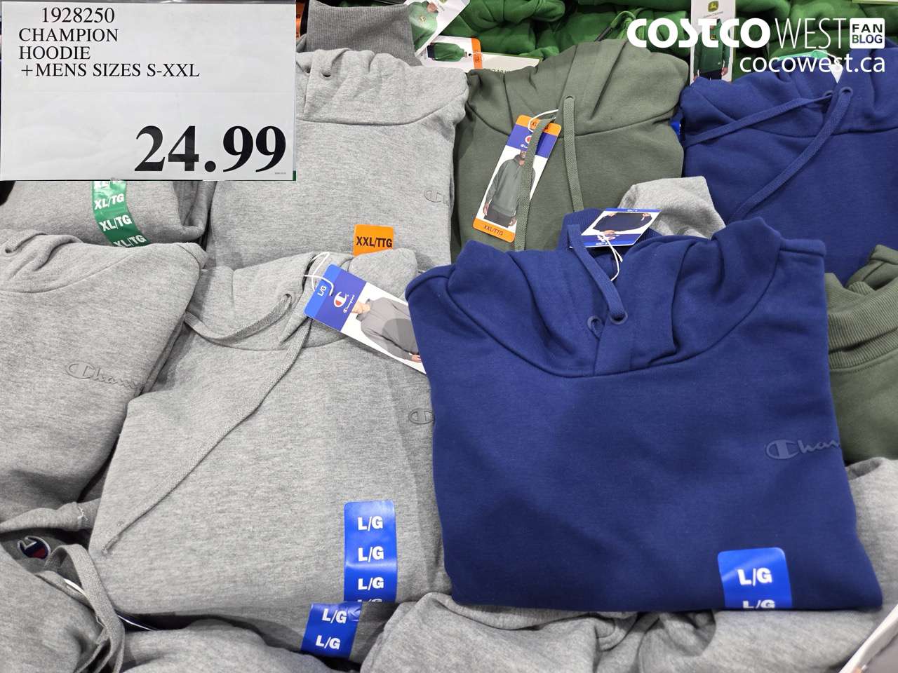 1928250 CHAMPION HOODIE MENS SIZES S-XXL $24.99