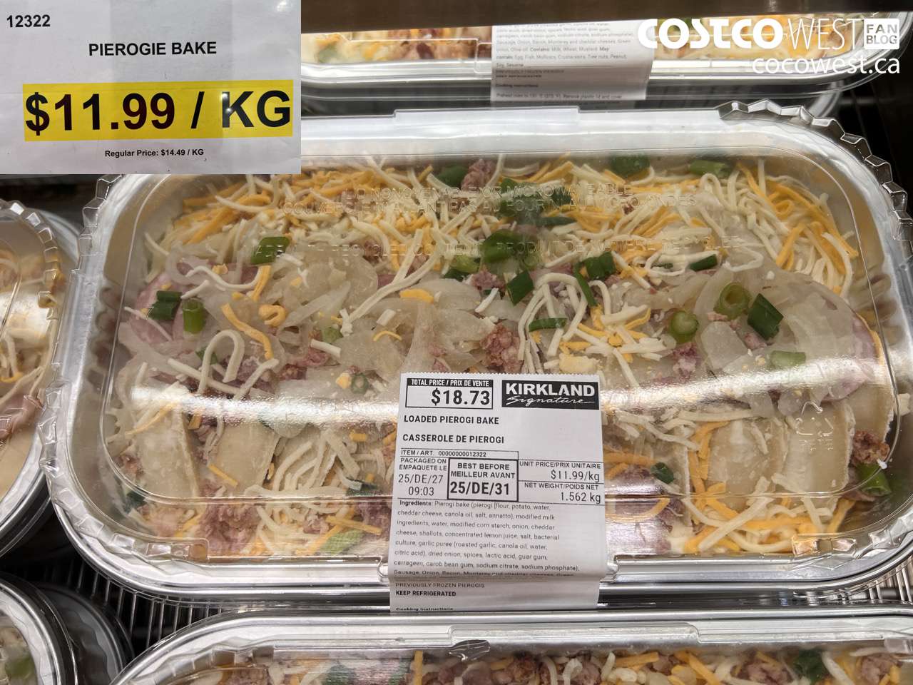 12322 CHEESE PIEROGI BAKE ($2.50 INSTANT SAVINGS) $11.99