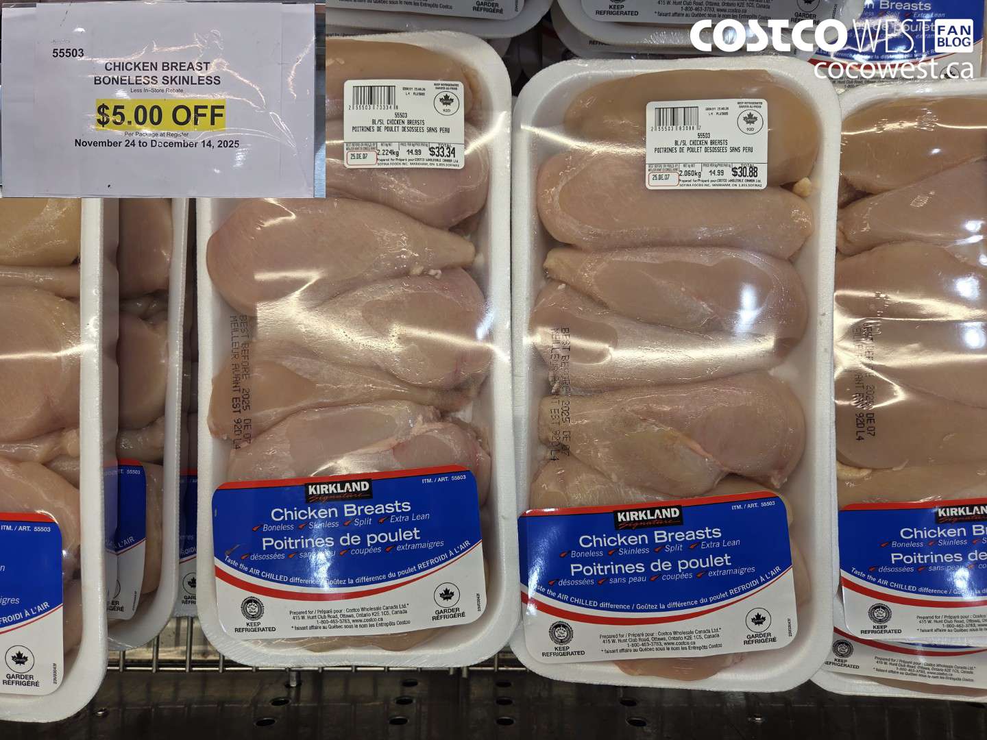 55503 CHICKEN BREAST BONELESS SKINLESS ($5.00 INSTANT SAVINGS EXPIRES ON 2025-12-14)
