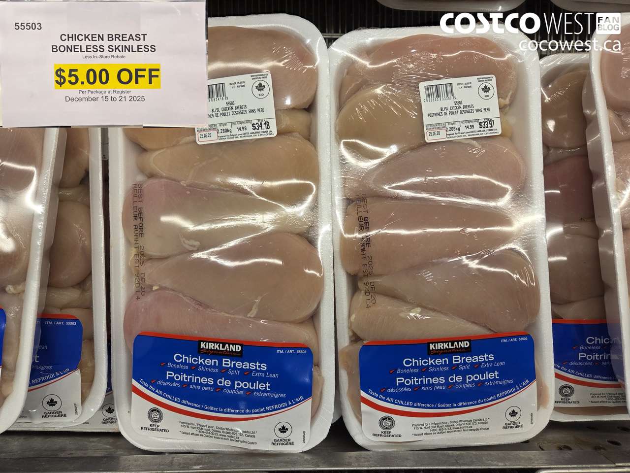 55503 CHICKEN BREAST BONELESS SKINLESS ($5.00 INSTANT SAVINGS EXPIRES ON 2025-12-21)