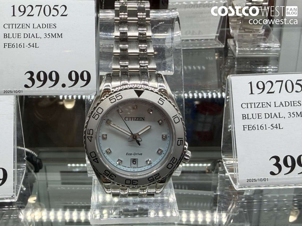 1927052 CITIZEN LADIES BLUE DIAL, 35MM FE6161-54L $399.99