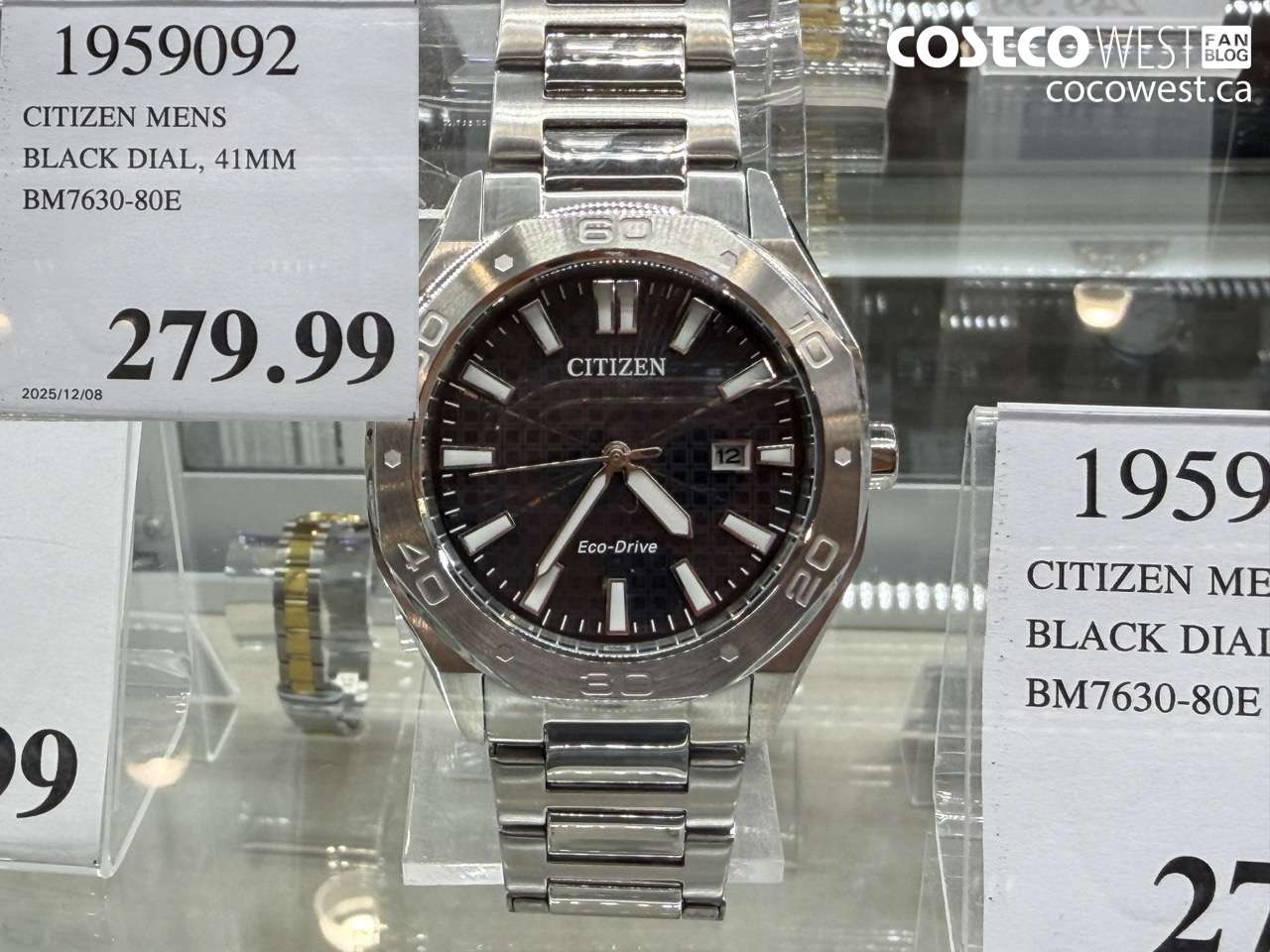 1959092 CITIZEN MENS BLACK DIAL, 41MM BM7630-80E $279.99