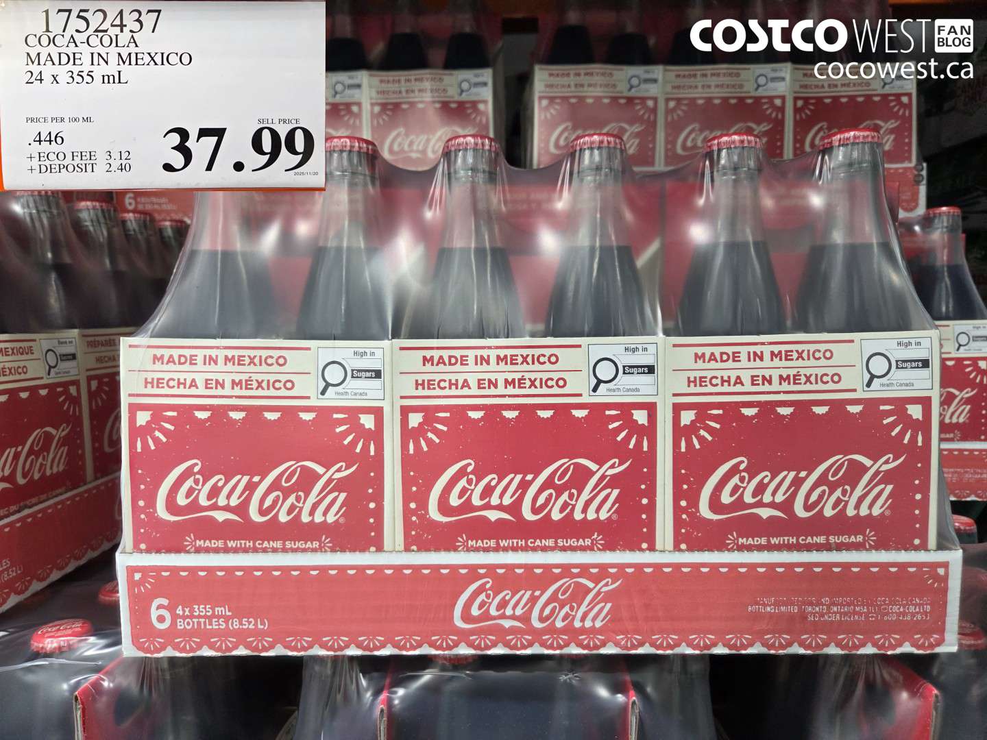 1752437 COCA-COLA MADE IN MEXICO 24 x 355 mL $37.99