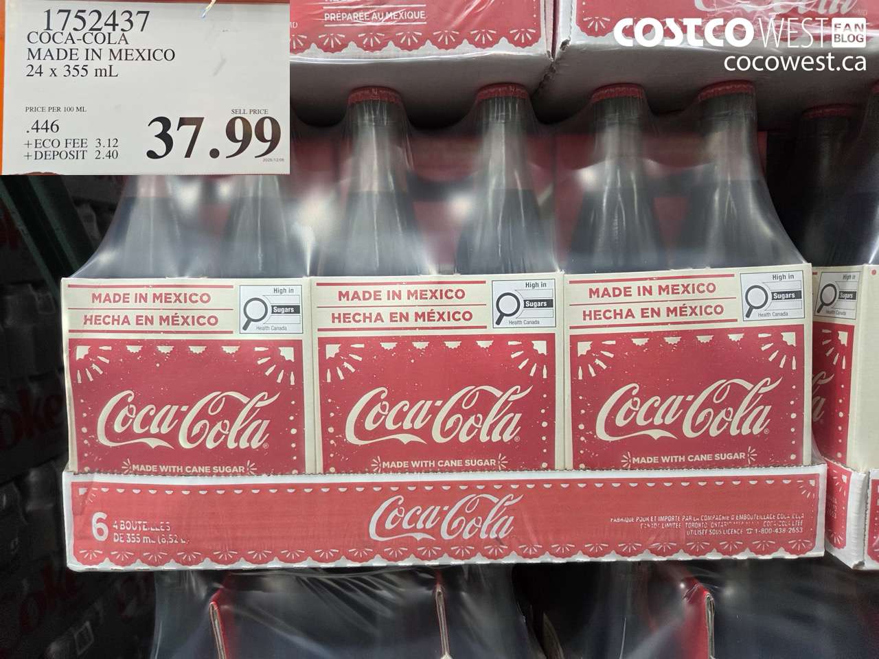 1752437 COCA-COLA MADE IN MEXICO 24 x 355 mL $37.99