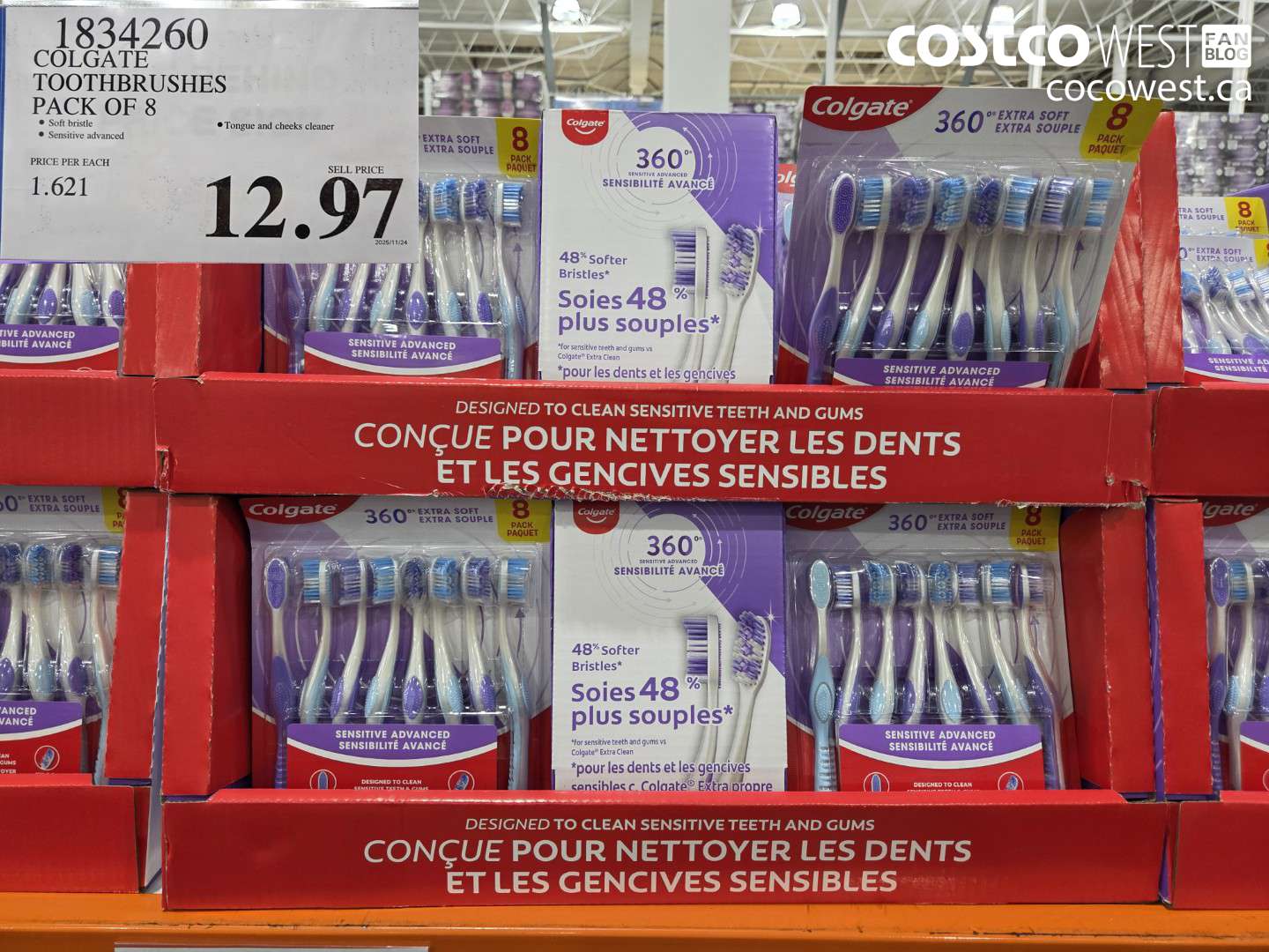 1834260 COLGATE 360 ADVANCED TOOTHBRUSHES PACK OF 8 $12.97