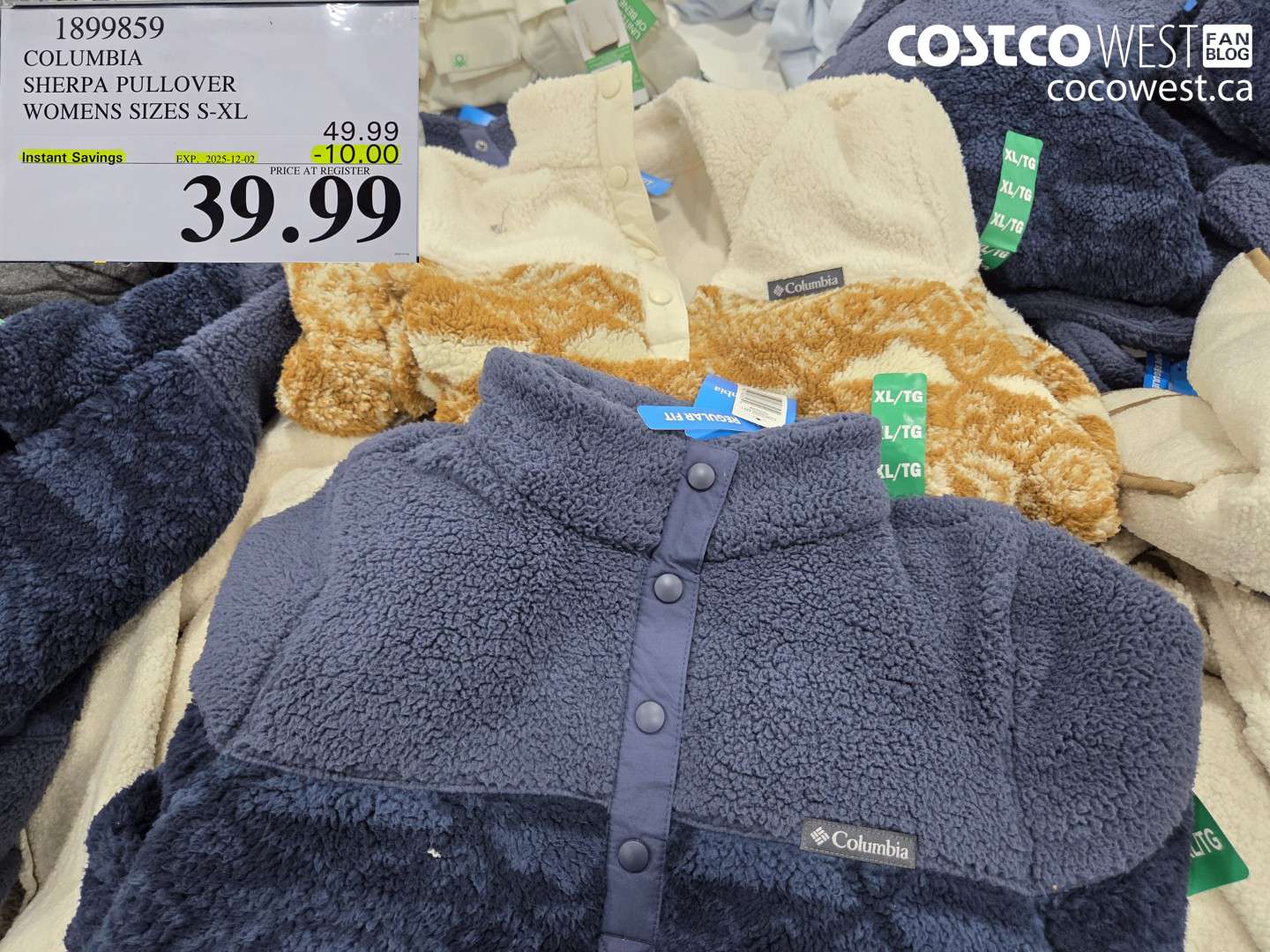 1899859 COLUMBIA SHERPA PULLOVER WOMENS SIZES S-XL ($10.00 INSTANT SAVINGS EXPIRES ON 2025-12-02) $39.99