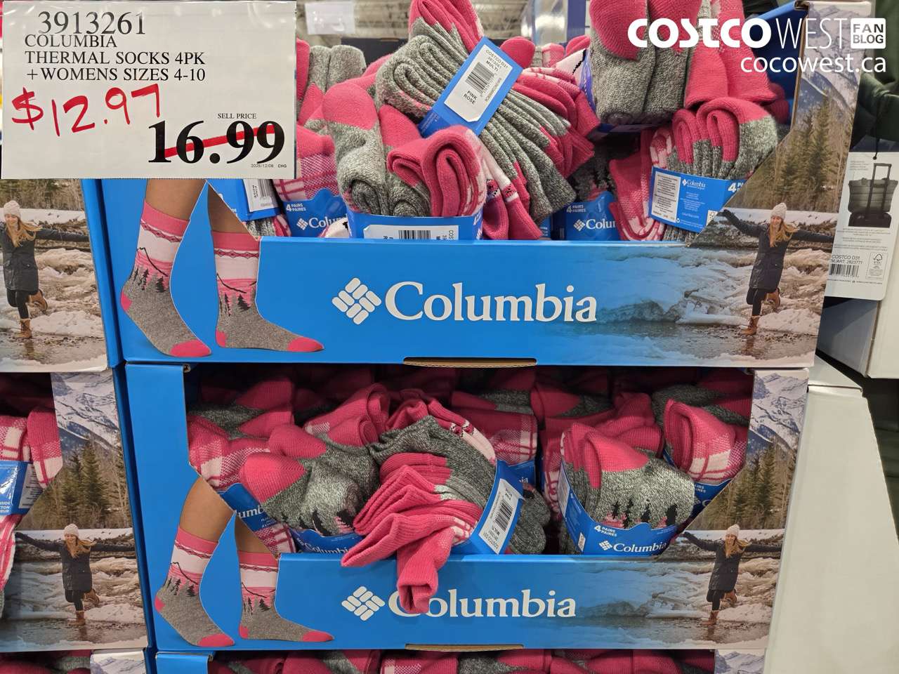 3913261 COLUMBIA THERMAL SOCKS 4PK WOMENS SIZES 4-10 $12.97