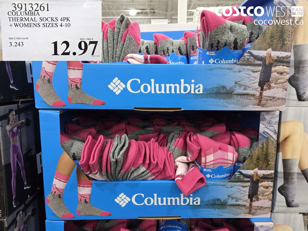 3913261 COLUMBIA THERMAL SOCKS 4PK WOMENS SIZES 4-10 $12.97