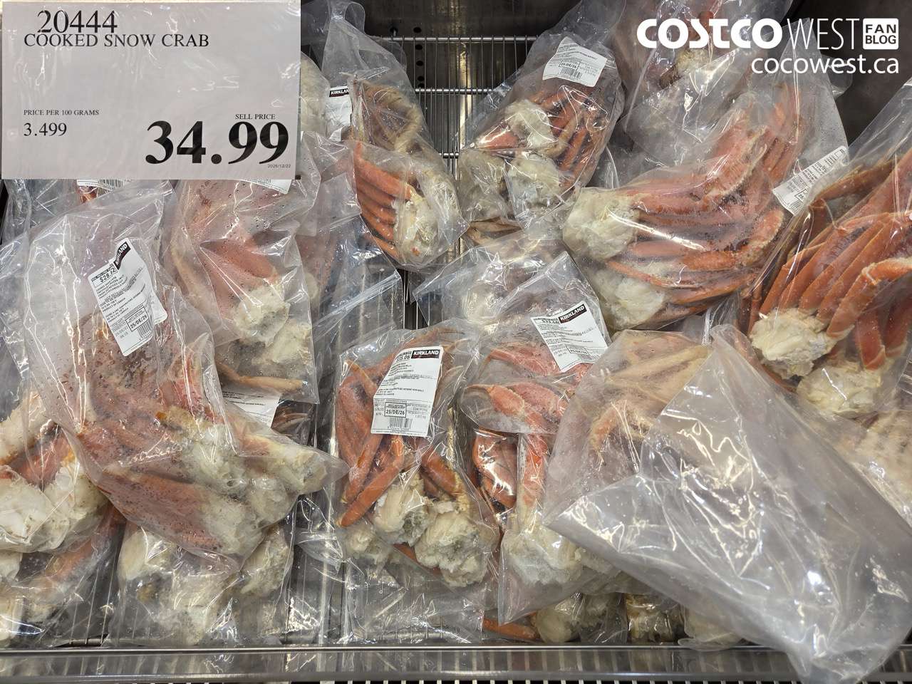 20444 COOKED SNOW CRAB PREVIOUSLY FROZEN (WILD) $34.99