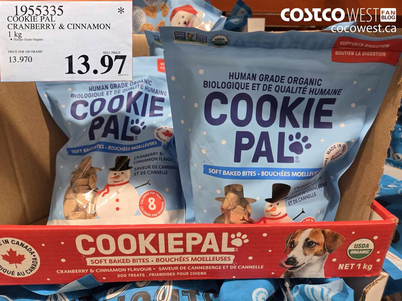 1955335 COOKIE PAL CRANBERRY & CINNAMON 1KG $13.97