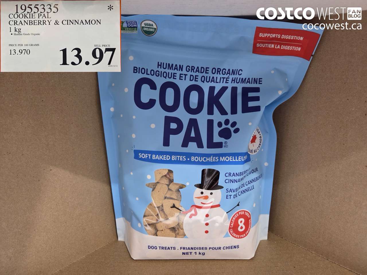 1955335 COOKIE PAL CRANBERRY & CINNAMON 1KG $13.97