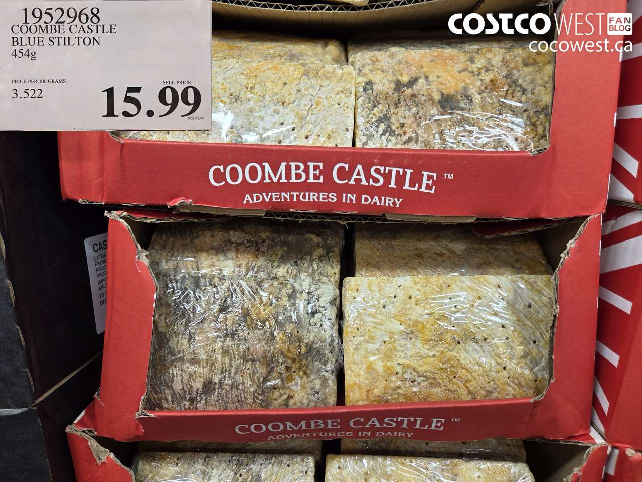 1952968 COOMBE CASTLE BLUE STILTON 454g $15.99