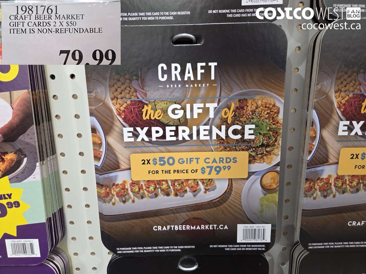 1981761 CRAFT BEER MARKET GIFT CARDS 2 X $50 $79.99