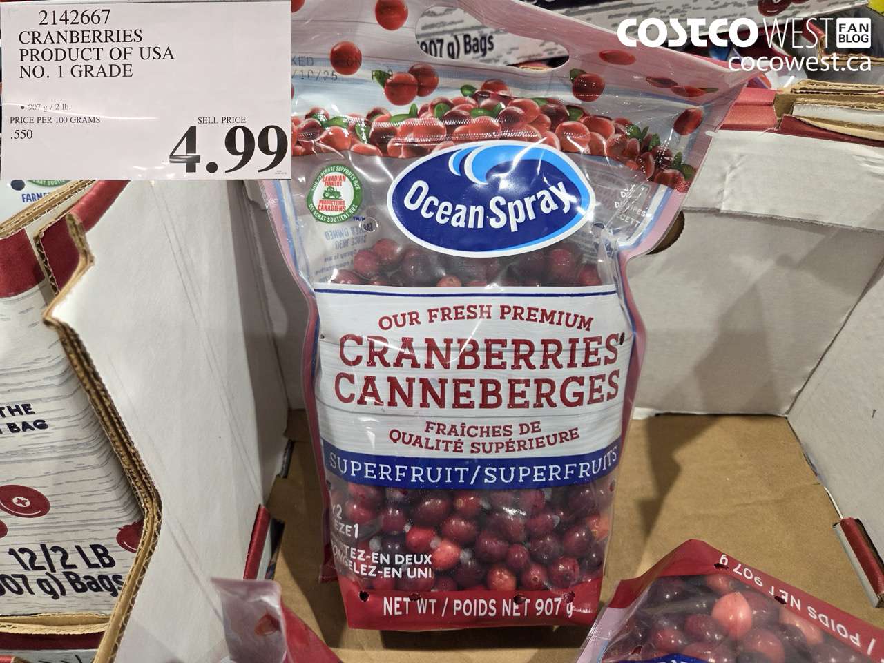 2142667 CRANBERRIES PRODUCT OF USA NO. 1 GRADE $4.99