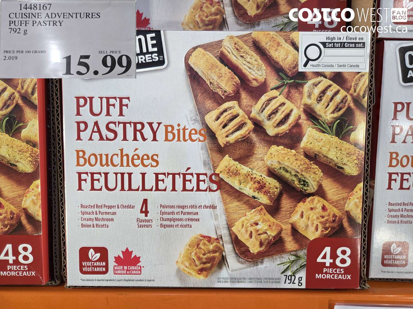 1448167 CUISINE ADVENTURES PUFF PASTRY 792G $15.99