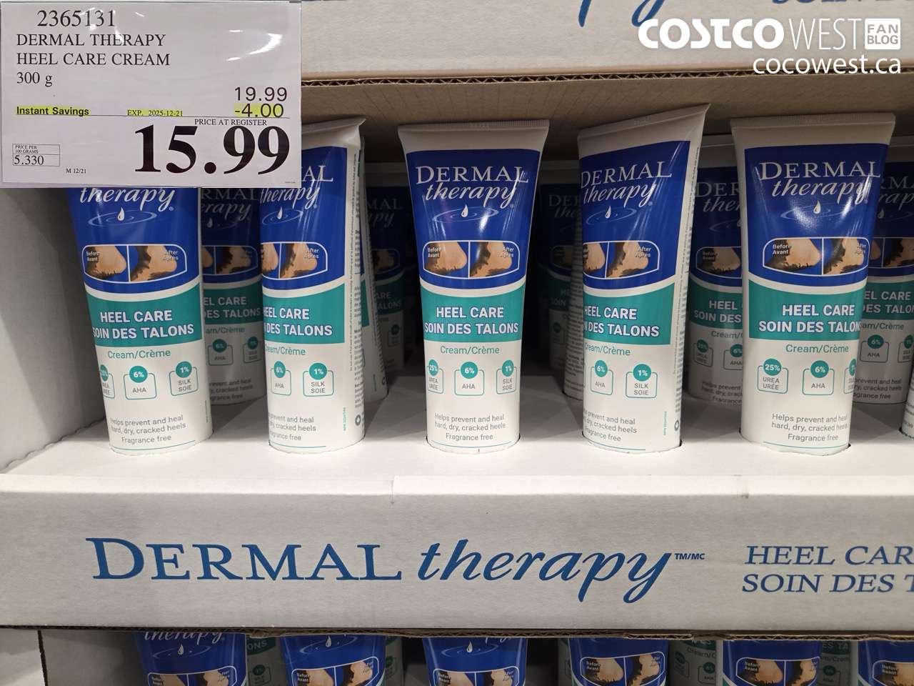 2365131 DERMAL THERAPY HEEL CARE 300G ($4.00 INSTANT SAVINGS EXPIRES ON 2025-12-21) $15.99
