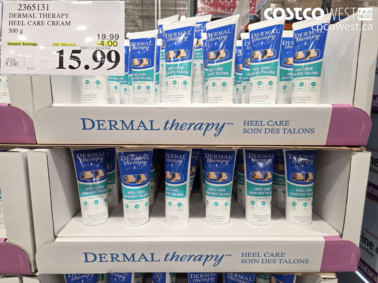 2365131 DERMAL THERAPY HEEL CARE 300G ($4.00 INSTANT SAVINGS EXPIRES ON 2025-12-21) $15.99