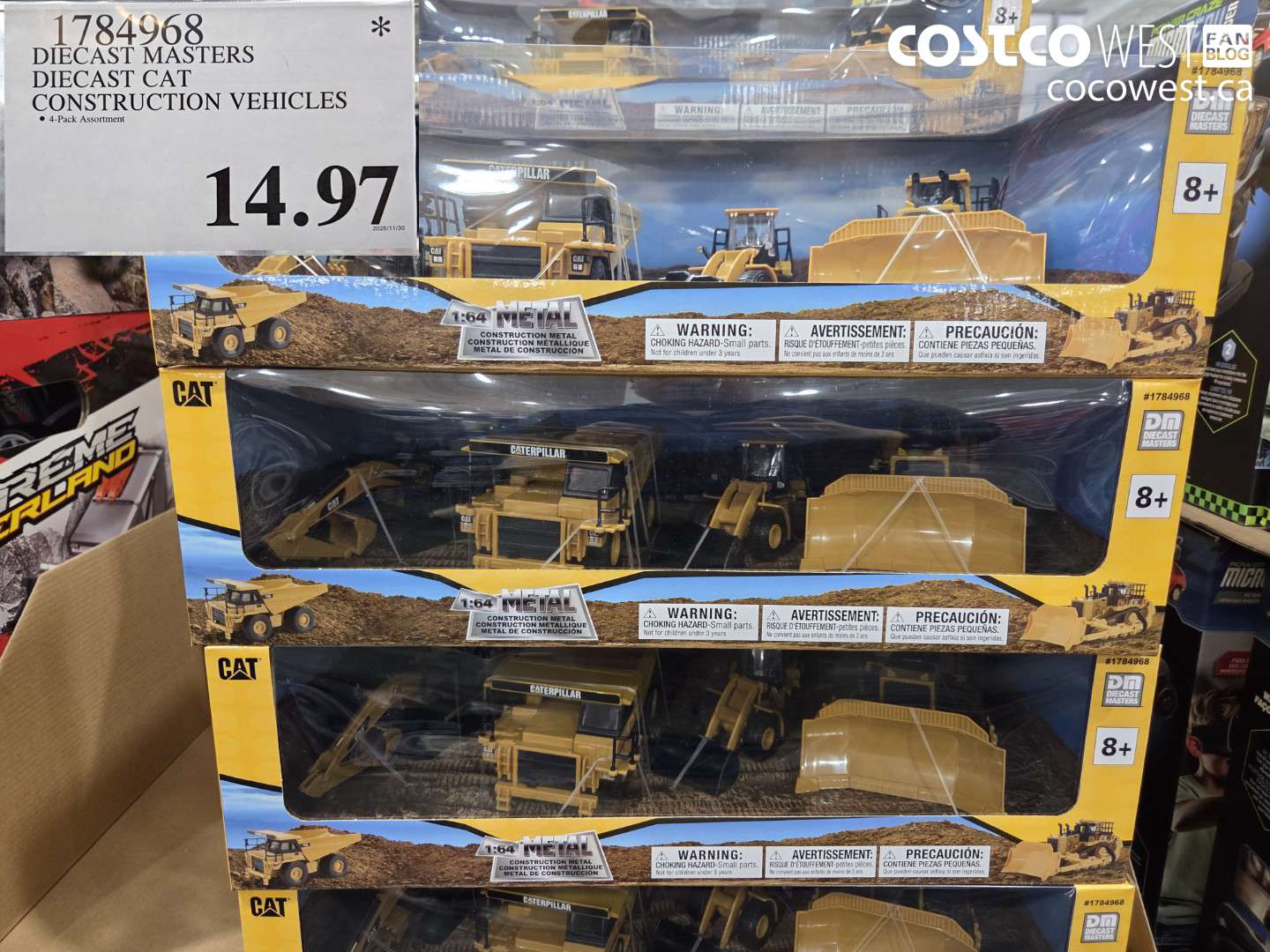 1784968 DIECAST MASTERS DIECAST CAT CONSTRUCTION VEHICLES  $14.97