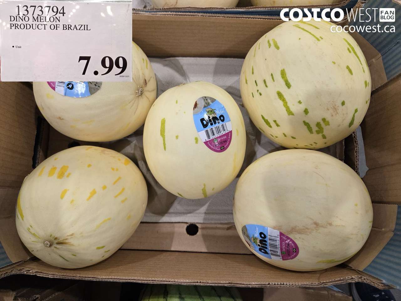 1373794 DINO MELON PRODUCT OF BRAZIL $7.99