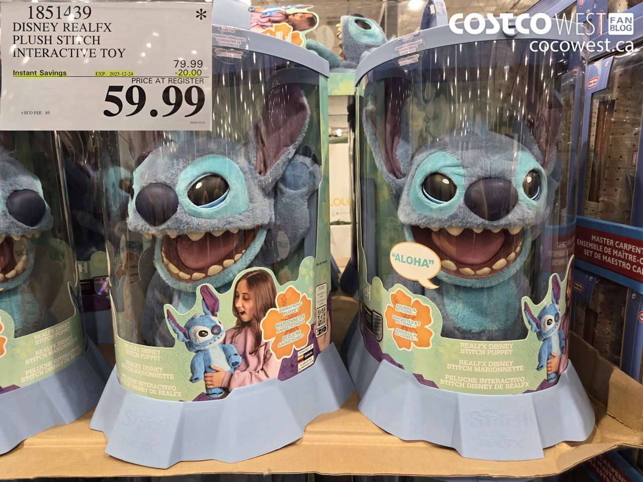 1851439 DISNEY STITCH PUPPETRONIC BY REALFX ($20.00 INSTANT SAVINGS EXPIRES ON 2025-12-24) $59.99