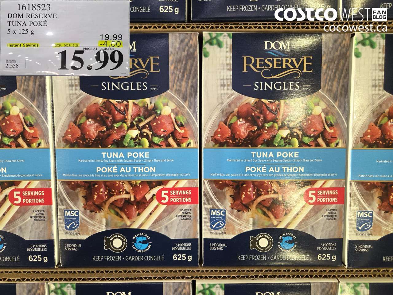 1618523 DOM RESERVE TUNA POKE 5 X 125 G ($4.00 INSTANT SAVINGS EXPIRES ON 2025-12-28) $15.99