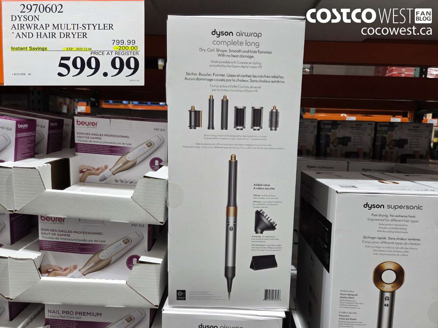 2970602 DYSON AIRWRAP MULTI-STYLER AIR AND HAIR DRYER ($200.00 INSTANT SAVINGS EXPIRES ON 2025-12-04) $599.99