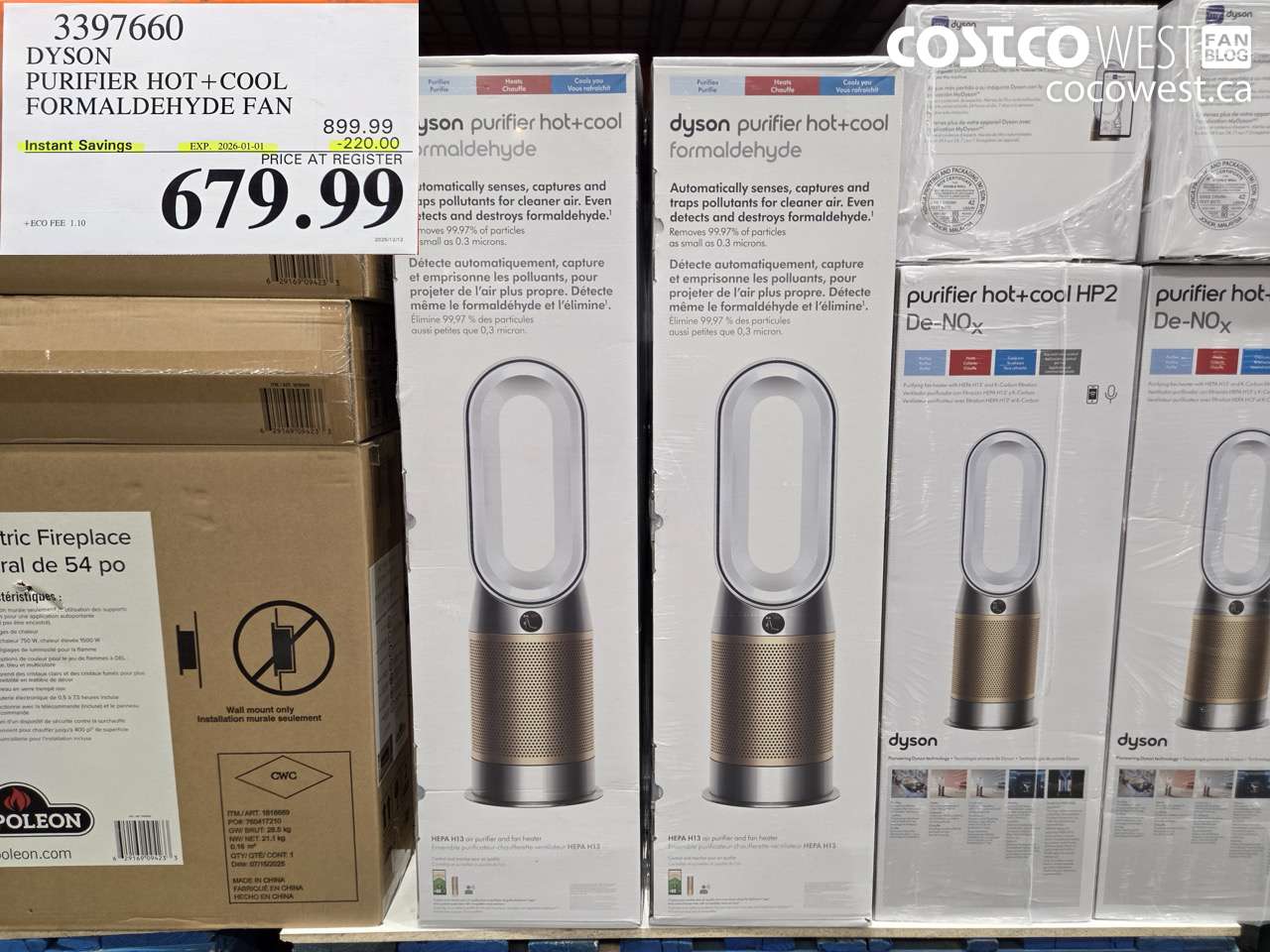 3397660 DYSON PURIFIER HOT +COOL FORMALDEHYDE FAN ($220.00 INSTANT SAVINGS EXPIRES ON 2026-01-01) $679.99