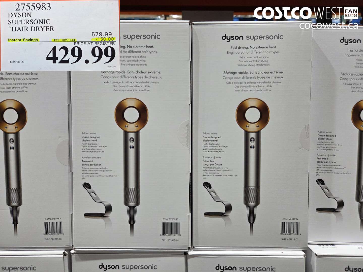 2755983 DYSON SUPERSONIC HAIR DRYER ($150.00 INSTANT SAVINGS EXPIRES ON 2025-12-04) $429.99