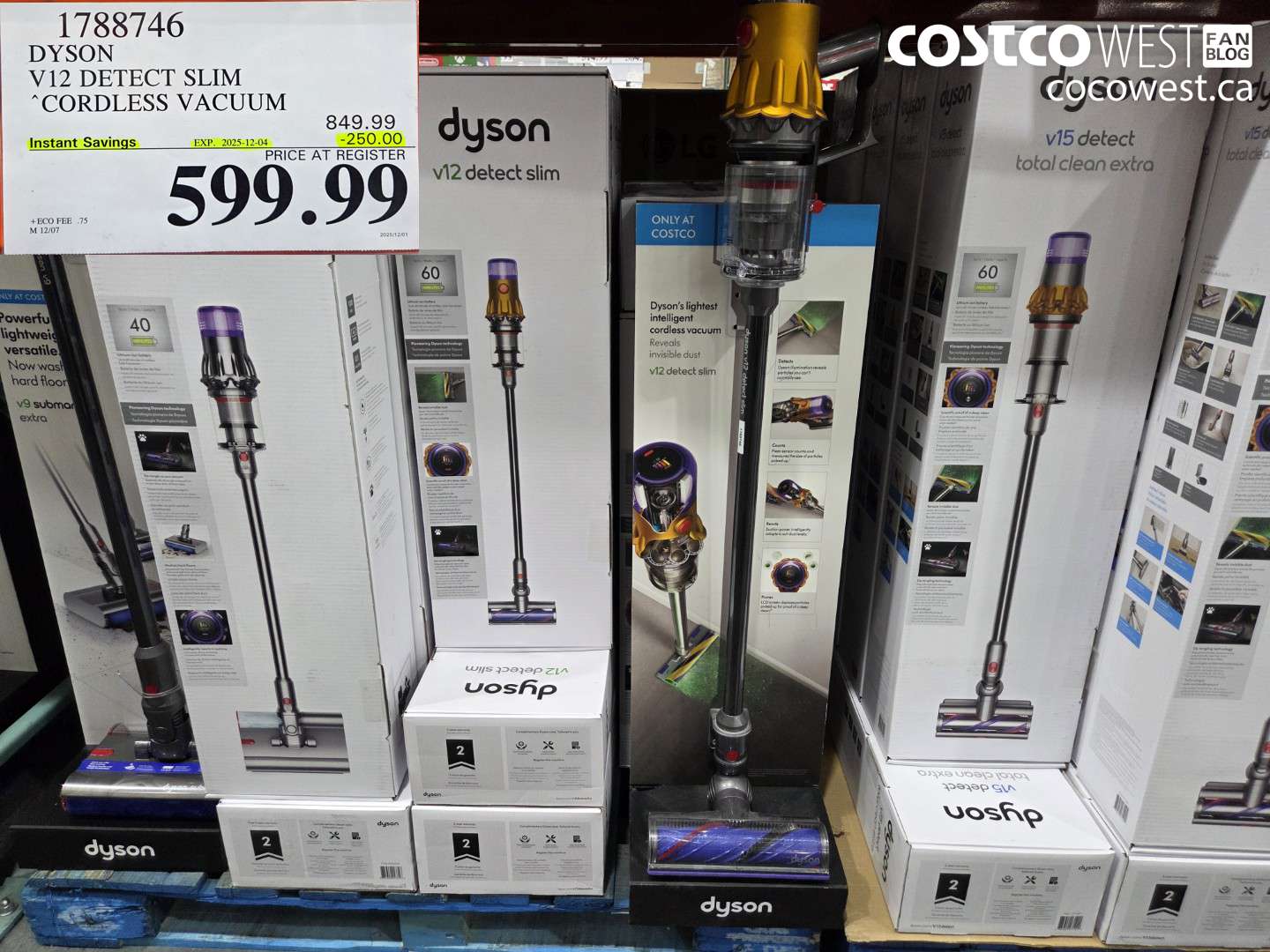 1788746 DYSON V12 DETECT SLIM CORDLESS VACUUM ($250.00 INSTANT SAVINGS EXPIRES ON 2025-12-04) $599.99