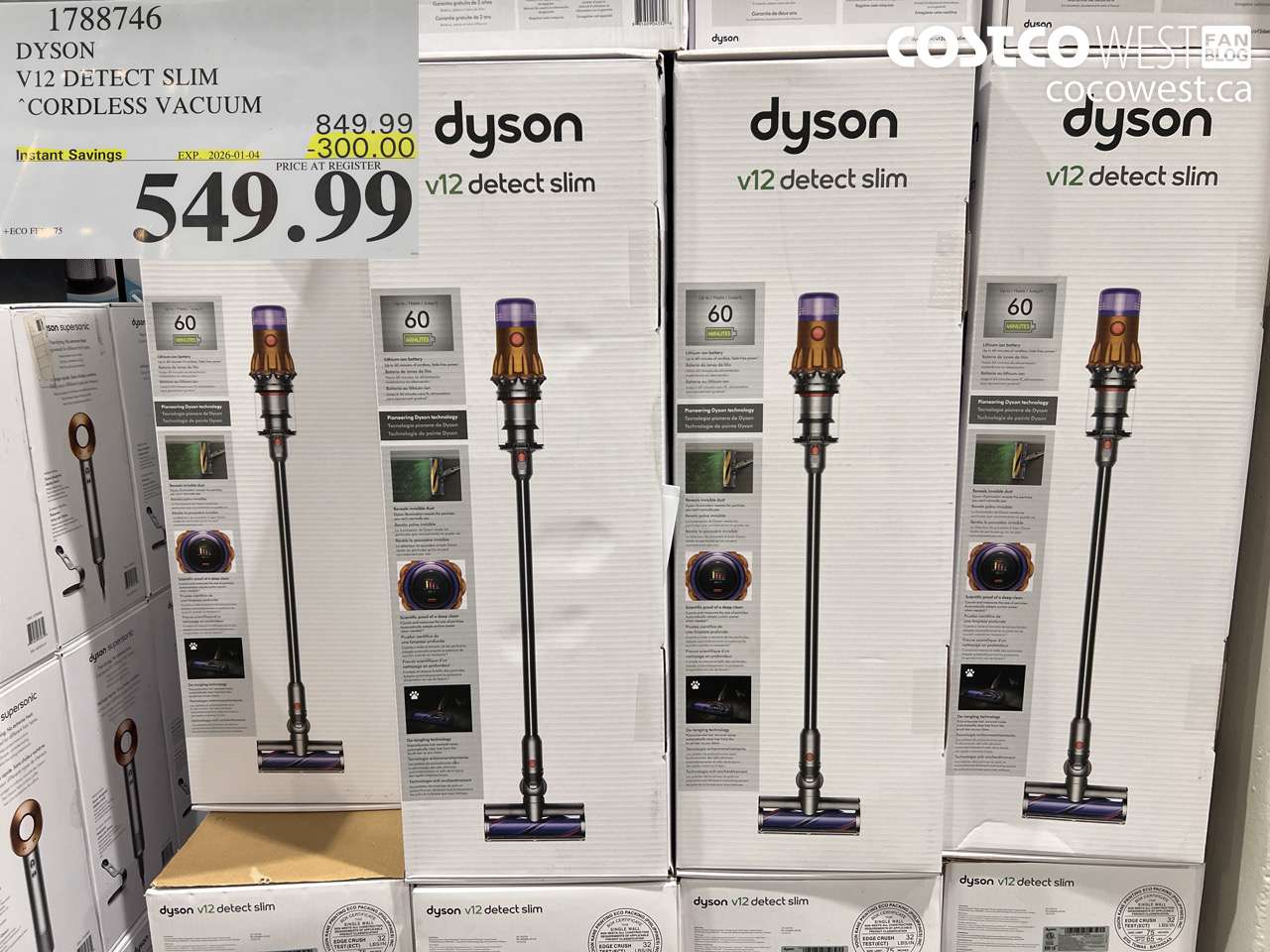 1788746 DYSON V12 DETECT SLIM CORDLESS VACUUM ($300.00 INSTANT SAVINGS EXPIRES ON 2026-01-04) $549.99