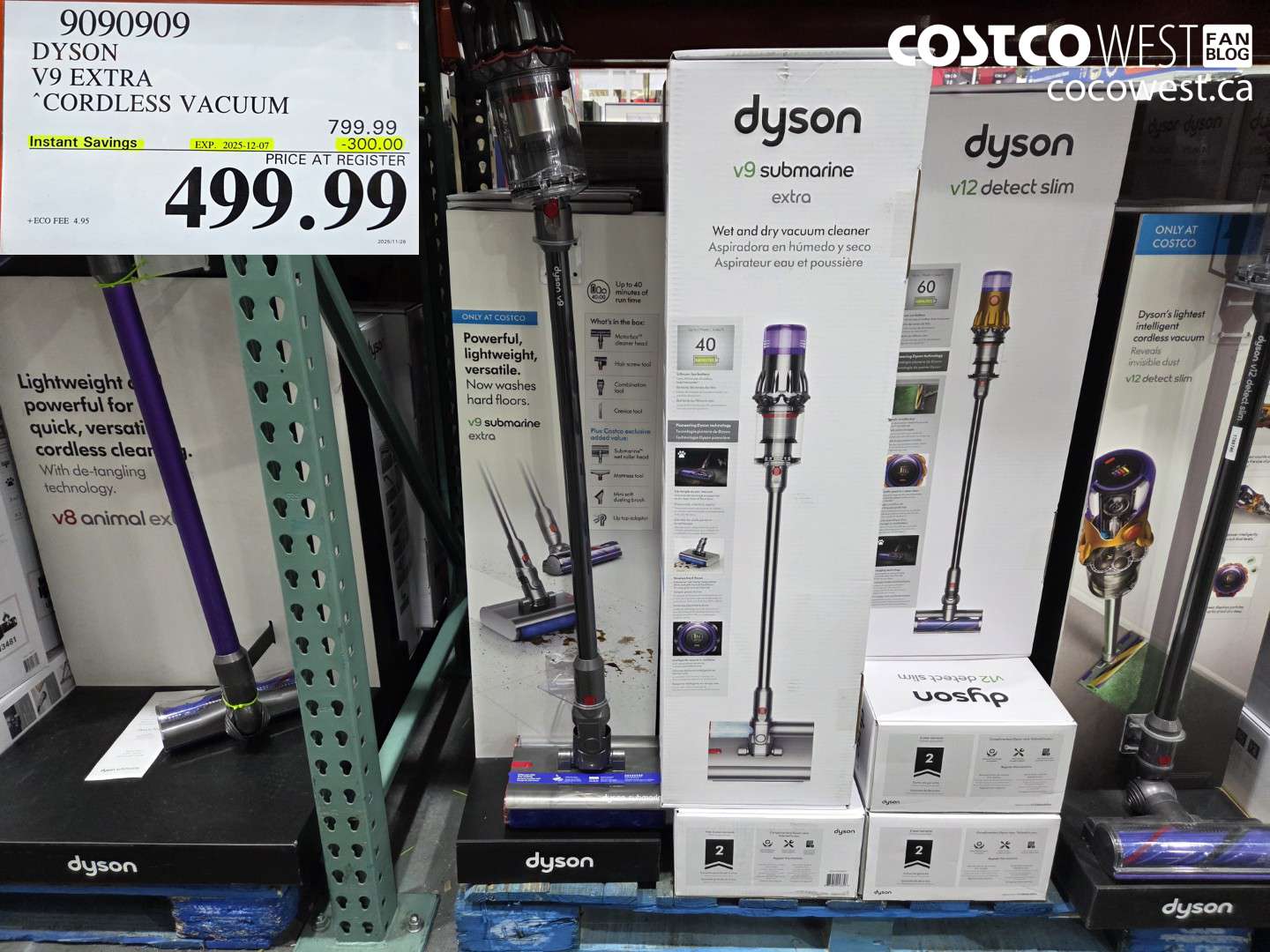 9090909 DYSON V9 EXTRA CORDLESS VACUUM ($300.00 INSTANT SAVINGS EXPIRES ON 2025-12-07) $499.99