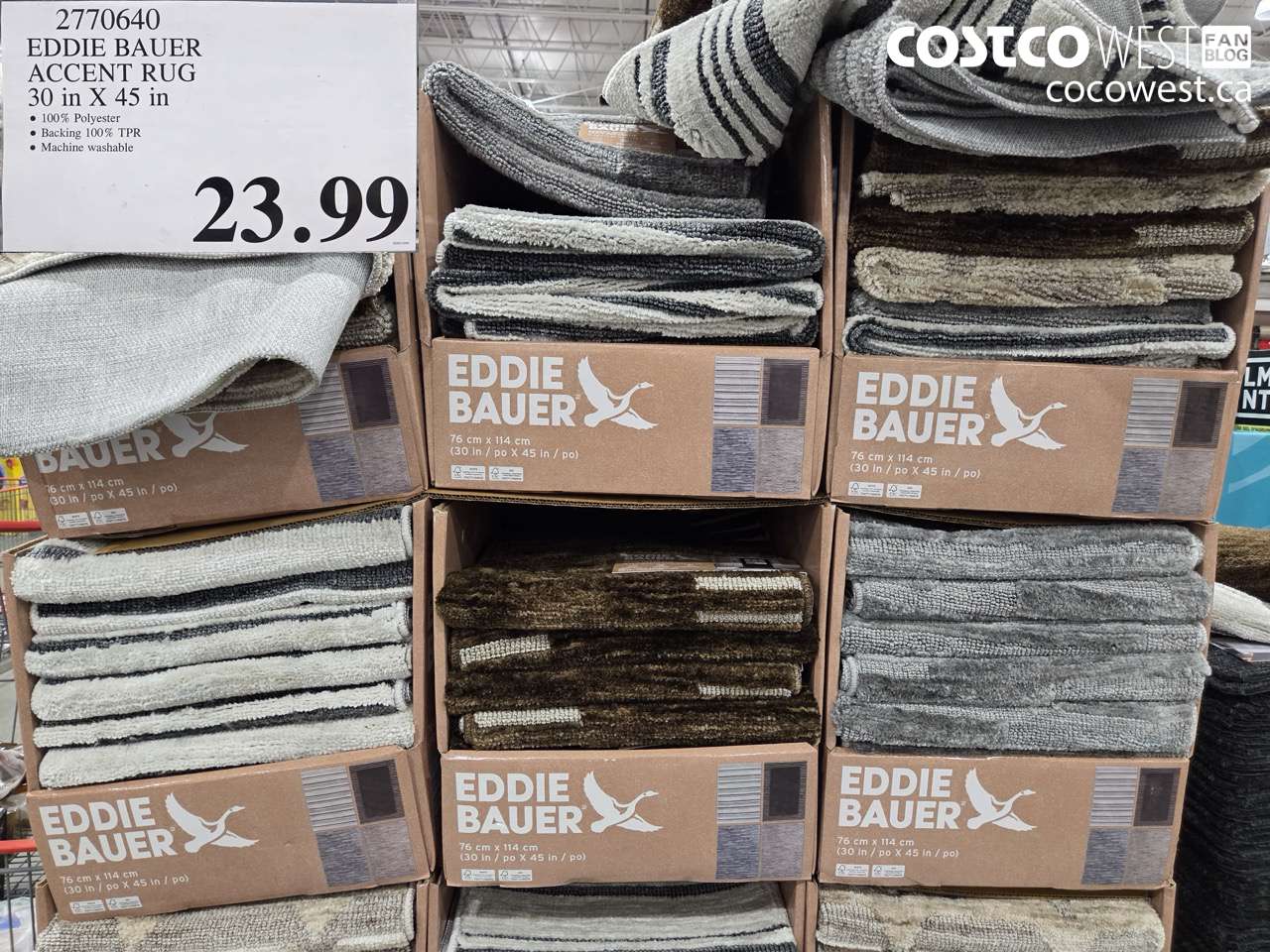 2770640 EDDIE BAUER ACCENT RUG 30 IN X 45 IN $23.99